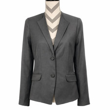 GAP Charcoal Gray Stretch Career Blazer Jacket Size 6