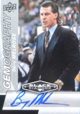 10-11 ud deck black diamond gemography barry melrose kings coach autograph auto
