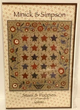 Minick & Simpson-Stars & Poppies 52 X 60 Quilt Pattern MS0902