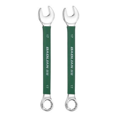 2 Pcs 17mm Metric Combination Wrench CR-V Steel 12 Point Spanner Wrenches