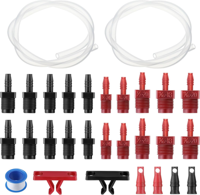#ad #ad Master Cylinder Bleeder Kit Complete Brake Bleeder Kit with 22 in Clear Hose Cl $15.85