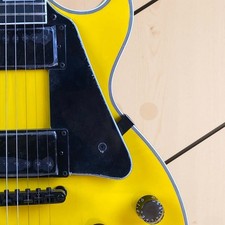 Ships from the U.S. Custom Yellow Electric Guitar Black Hardware Black Pickguard
