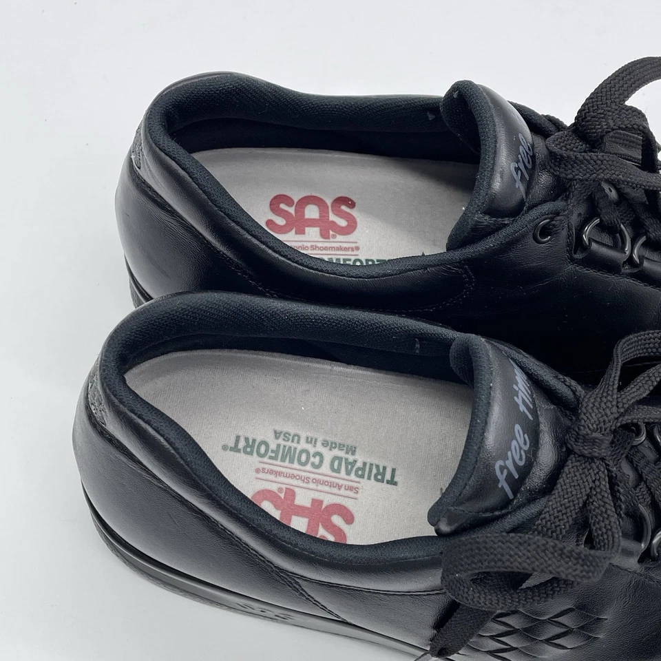 Zapato Deportivo SAS Para Mujer Delgado Tiempo Libre Cuero Negro Cómodo para Caminar Talla 11 M Foto 4 de 4
