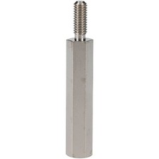 Image of R-TECH Hex Threaded M-F Spacer Brass 5mm A/F M3 25mm - Pack Of 25