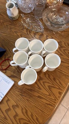 Corning Corelle Provincial Blue Cups Set of 7 Flowers 8 oz