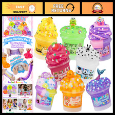 8-Pack Slime Variety Kit - Rainbow, Cloud, Butter, Glow in Dark - Kids Party Fav