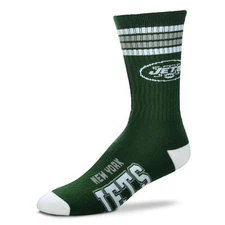 New Yrok Jets Men's Crew Socks Youth Size 1 to 5 4 Stripe