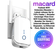 WiFi Extender Signal Booster Amp 35 Devices Internet Repater w/Ethernet Port