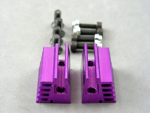 UNKNOWN 1/10 PURPLE Adjustable Finned Engine Mounts R40 MTX IMPULSE Yokomo NEW ! - Picture 11 of 11