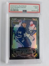 2016-17 OPC Platinum AUSTON MATTHEWS VIP Black SSP #VIP-20 PSA 9 POP 1 💎 🔥 RC!