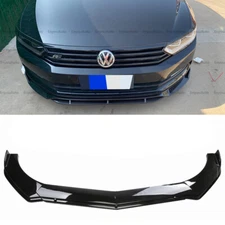 For Volkswagen Jetta Universal Front Bumper Lip Spoiler Splitter Glossy Black
