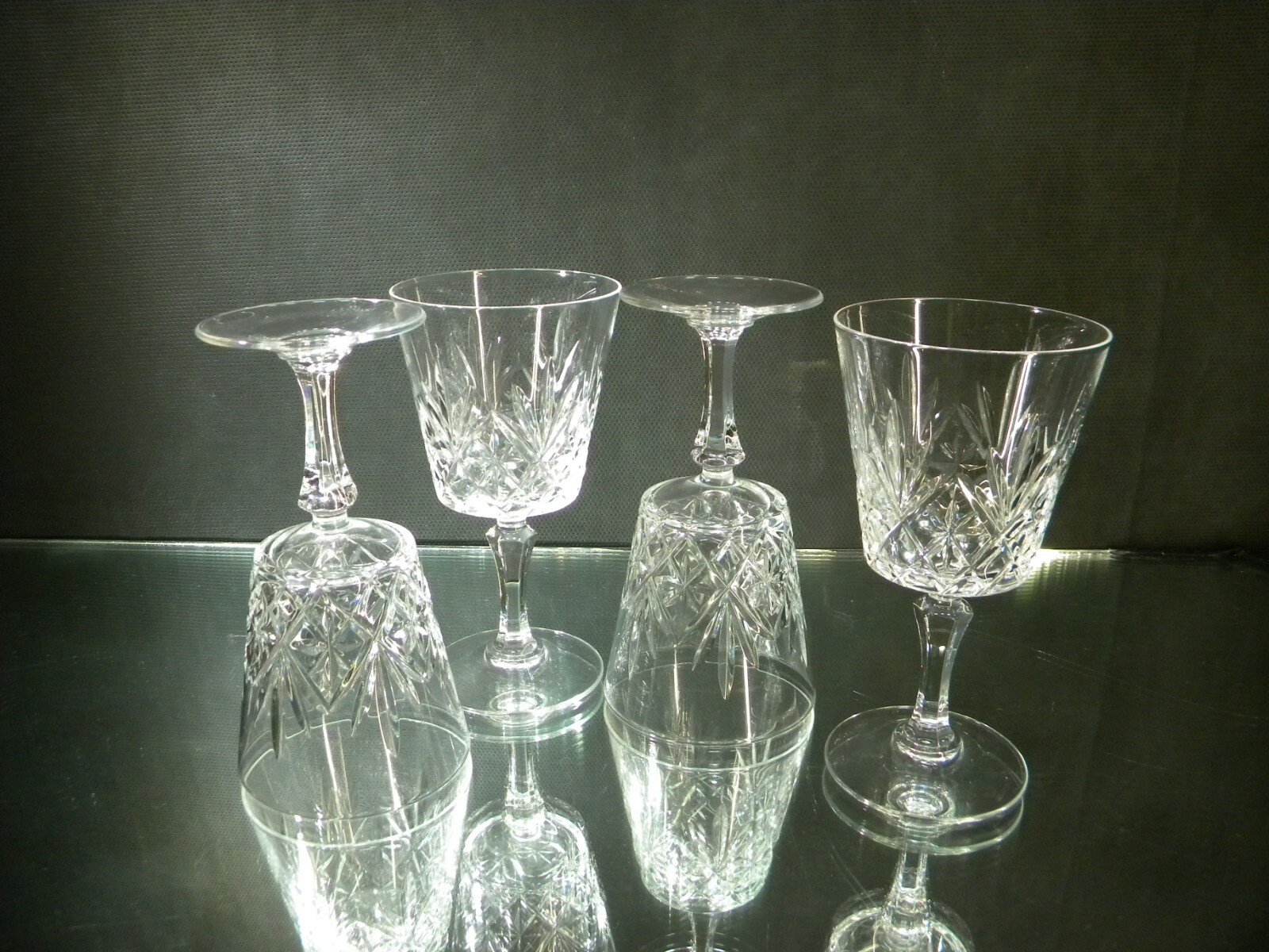 Set of 4 Small Crystal White Wine Glasses eBay