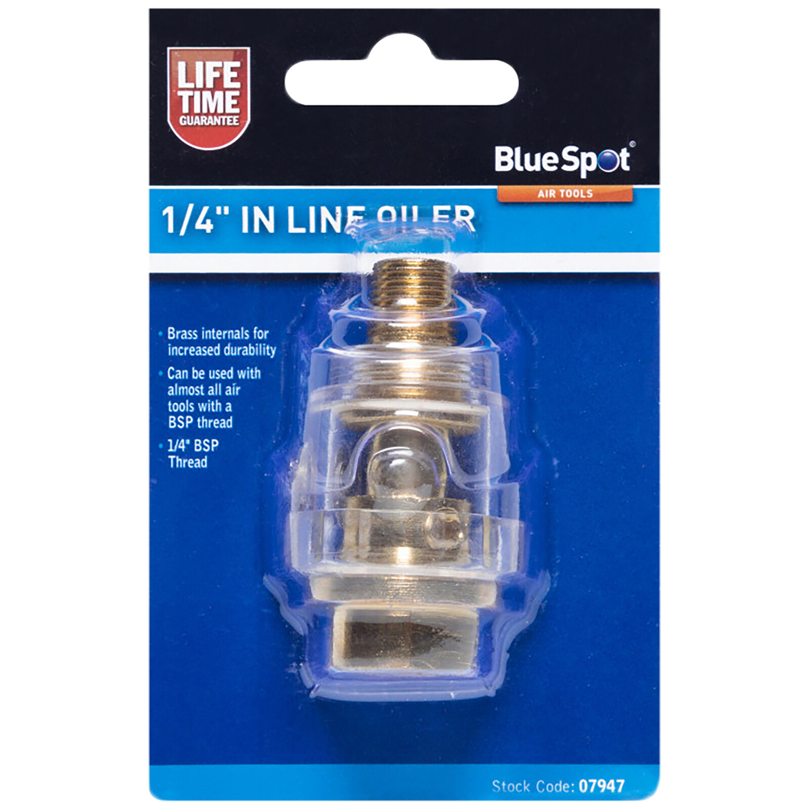 BlueSpot In Line Air Tool Oiler 1/4" BSP Thread Mini Compressor Tools