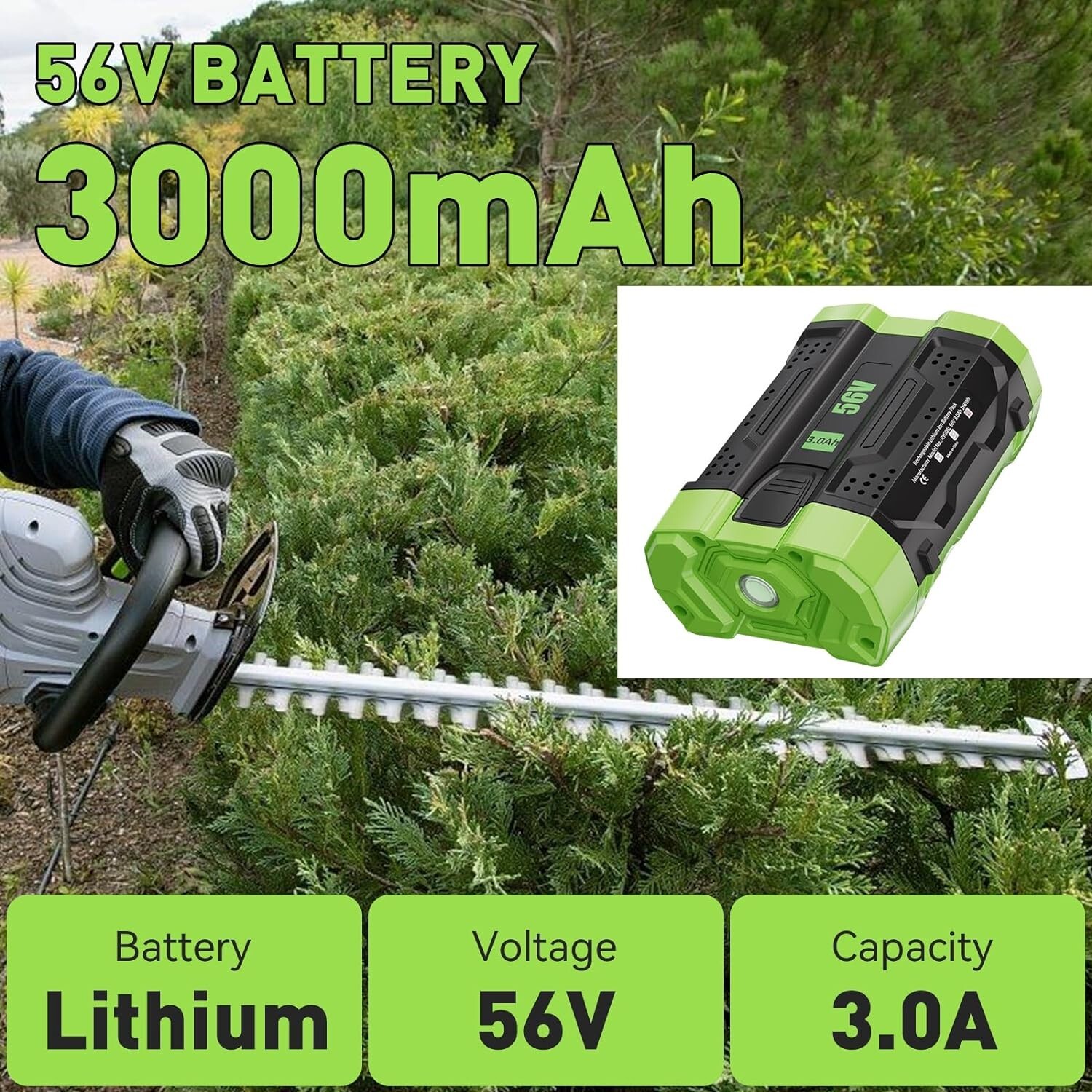 For EGO POWER+ BA1400T 56V 2.5 Ah Lithium-ion Battery Upgrade Fuel Gauge New