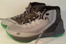 Under Armour Unisex Curry 3 1274061-289 Gray Green Basketball Shoes Sz 4.5Y EUC