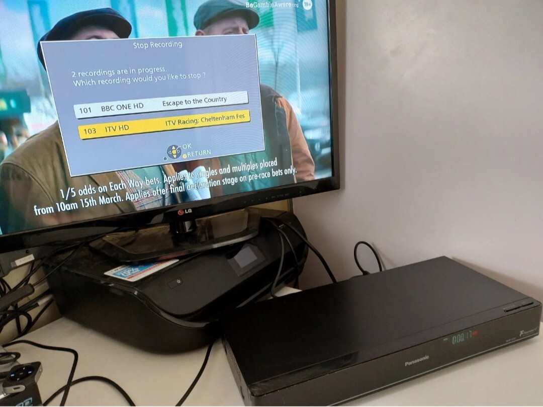 Panasonic DMREX97 Twin HD Tuner DVD Recorder, 500GB HDD, Copy from USB