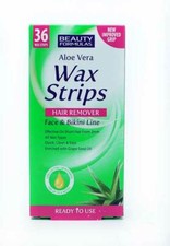 Image of  36 X Aloe Vera Wax Strips Bikini Line Face Lips Women Mens Hair Remover