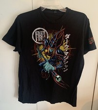 Vtg Yu-Gi-Oh T-Shirt Adult Medium Black Dark Magician Graphic Collectors 1996