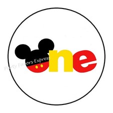 MOUSE ONE 1ST BIRTHDAY ENVELOPE SEALS LABELS STICKERS FAVORS