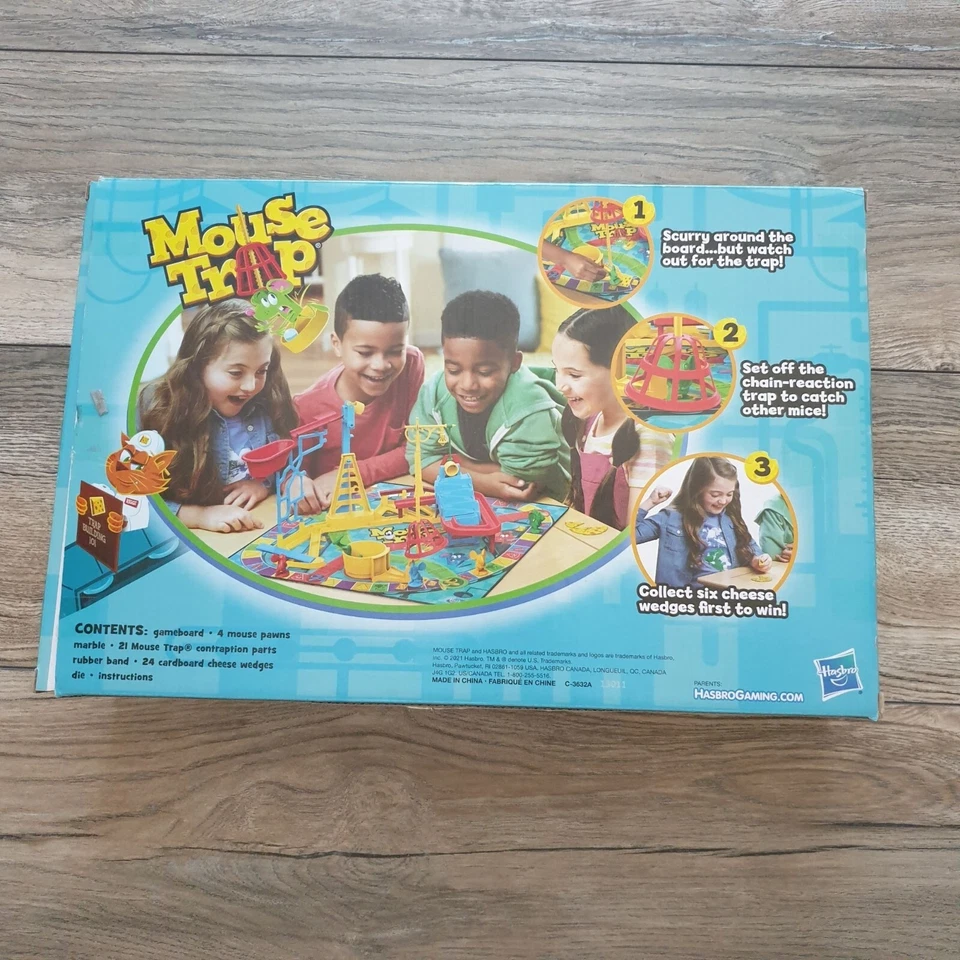Jogo de tabuleiro Mouse Trap cartas de queijo de substituição 24 peças Hasbro Family Night - Imagem 4 de 4