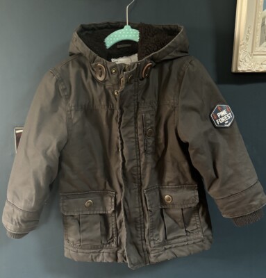 Mothercare Boys Hooded Winter Coat 12-18 Months Grey UK