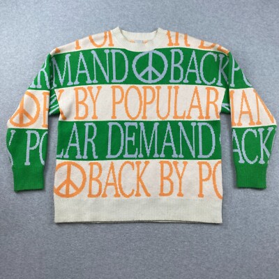 Quiksilver Sweater Mens Small S Multicolor Pullover Back By Popular Demand  Peace