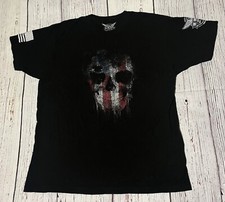 We The People Holsters American Flag Skull T-Shirt Made In America Black Size XL