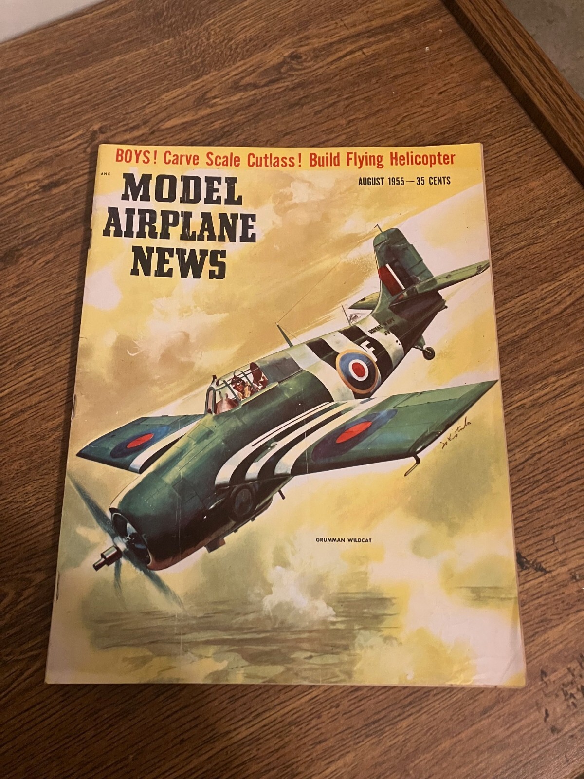 Vintage Back Issue of Model Airplane News Magazine - August 1955