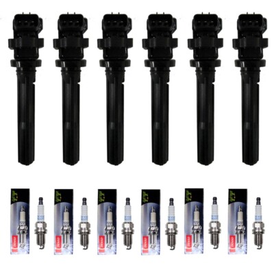 New Ignition Coils Set (6) + (6) Denso 4504 Spark Plugs For 1999-06 Suzuki