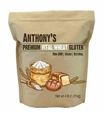 Vital Wheat Gluten Powder High in Protein 4lb 4 Pound Resealable Keto Low Carb