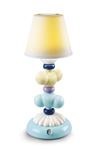 NEW LLADRO CACTUS FIREFLY TABLE LAMP YELLOW & BLUE #23767 BRAND NIB SAVE$$ F/SH - Picture 1 of 5