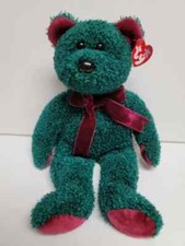 Ty Beanie Buddy - 2001 Holiday Teddy with Festive Ribbon 15" 38cm NEW MWMT