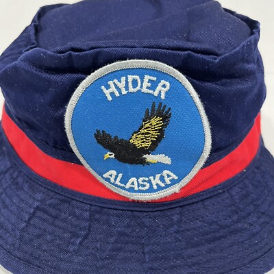 Alaska Eagle Blue Cap Sun Hat Retro Alaska Bald Eagle Sun Mountain Hat Blue Snapback | eBay main image 4
