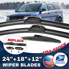 Dodge Journey 09-23 Brand New Front and Rear windscreen wiper blades 24"18"12"
