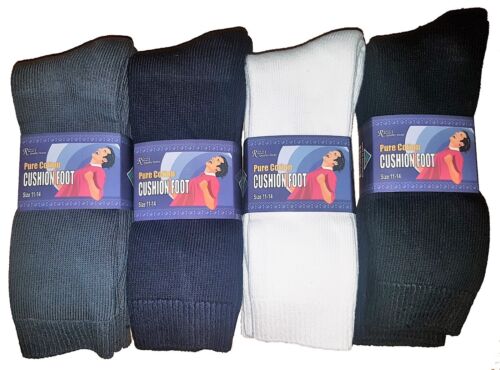 6 PAIRS AUSTRALIAN MADE MENS SZ 11-14 MIXED COLOURS COTTON CUSHION FOOT SOCKS - Picture 1 of 5