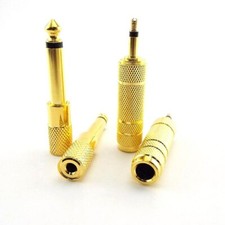 Headphone Audio Adapter 6.35mm 1/4" mono Male 3.5mm 1/8" Female mono Jack Plug