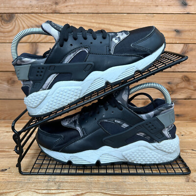 Nike Turnschuhe Damen Größe UK 4 Air Huarache Run schwarz Pythonmuster Laufschuhe