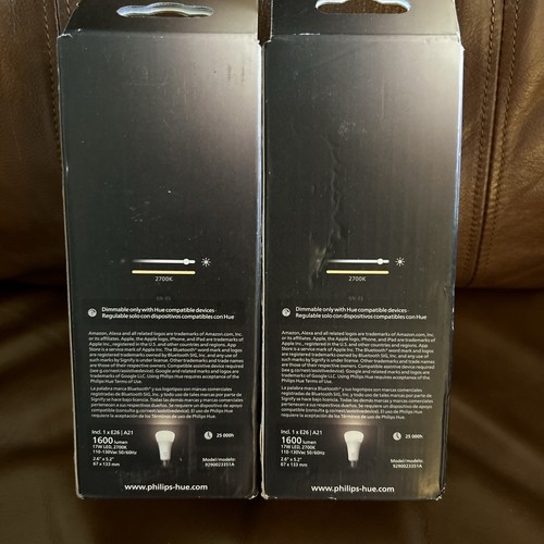 Philips Hue White 17W Led E26 Smart Bulb, 1600 Lumens, 2 Pack - 第 2/3 張圖片