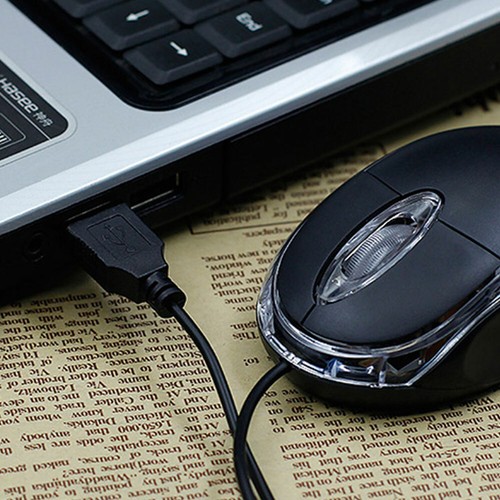Wired Mouse Mouse For PC Laptop Computer Wheel-Black USB Optical Wired Scroll - Picture 10 of 10
