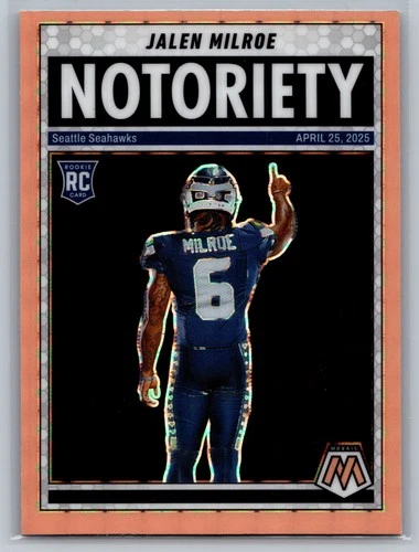 2025 Mosaic Jalen Milroe Mosaic Orange Fluorescent (Raw)