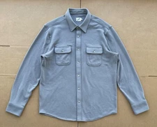 Fair Harbor Men’s XL Dunewood Ultra Stretch Soft Button Up Shirt Pockets Blue