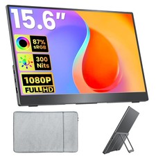 Portable Monitor 15.6 inch FHD 87 sRGB 60Hz IPS HDR HDMI USB-C Travel Monito...
