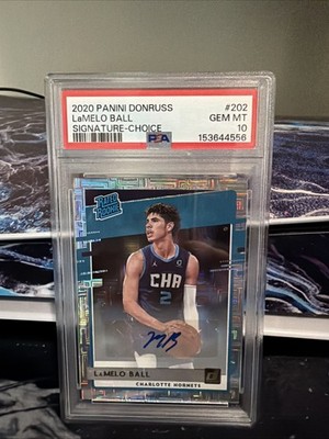 2020 Panini Donruss Lamelo Ball Signature Choice Rated Rookie PSA 10