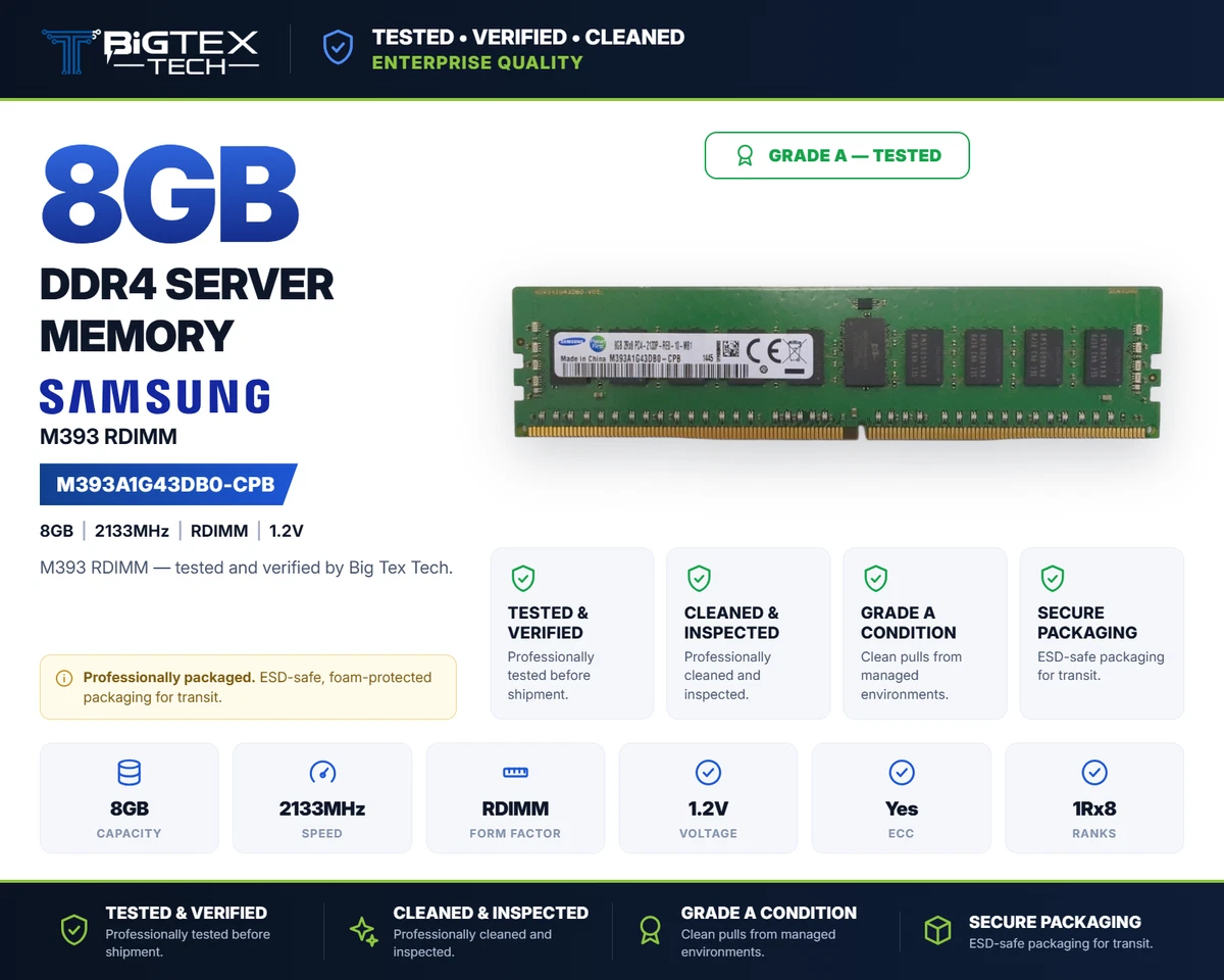Samsung ECC RAM Computer Memory (RAM) for sale | eBay