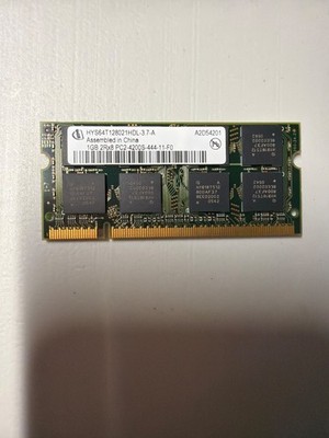 Qimonda 1GB (1x1GB) DDR2 PC2-4200S 200-Pin SO-DIMM Non-ECC HYS64T128021HDL-3.7-A