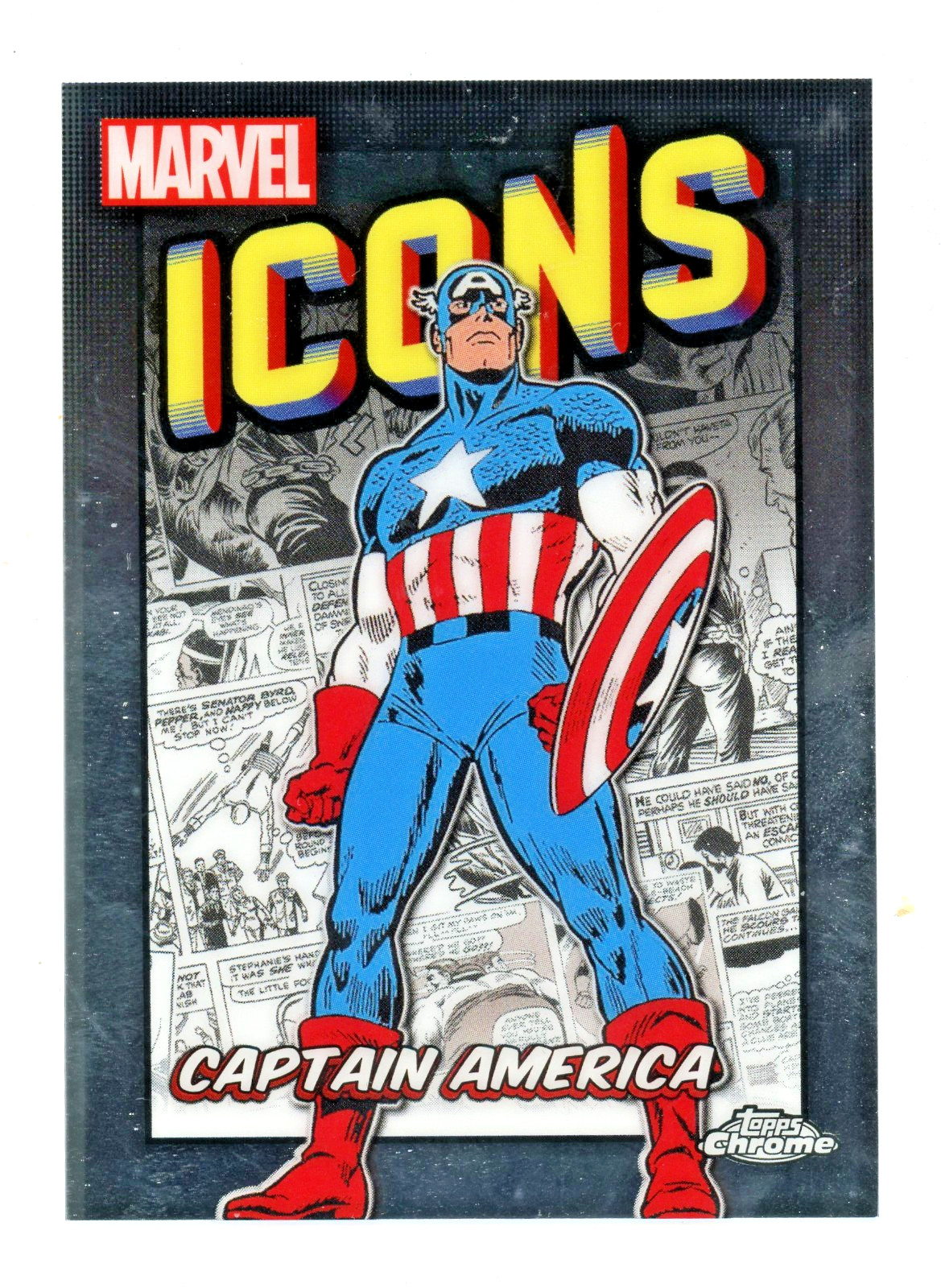Captain America #MI-5 Marvel 2024 Topps Chrome Icons trading card — raw and PSA graded price guide