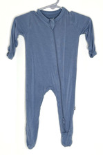 Kyte Baby 0-3 months Bamboo Zippy Pajamas Baby Sleeper Blue Footie Hand Mitts