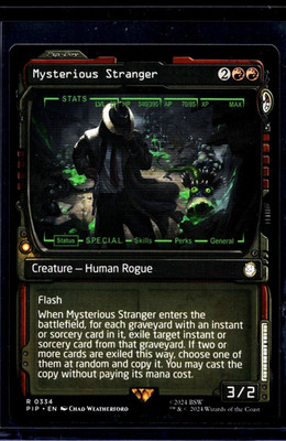 2024 MTG Magic the Gathering PIP Fallout Showcase #334 Mysterious Stranger