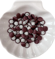 50PC 1/2 Inch Satin Cloth Buttons with Shank and Buttonhole Set for Bridal Weddi