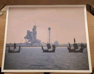 NASA Photograph Space Shuttle Endeavour On Launch Pad Manned Flight Awareness